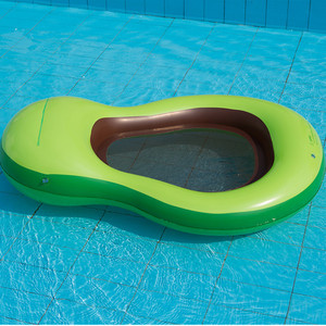 Flotador Inflable de Aguacate Verde de PVC para Adultos con Sombrilla, Silla Reclinable, Juguete Acuático - Product Image 2