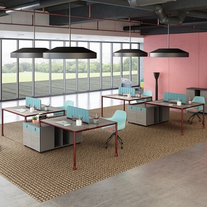 Customizable Modern Modular Office <b>Workstation</b> 2/4/6 Seater Convertible Office Furniture Wholesale Desks and Partitions - Product Image 2
