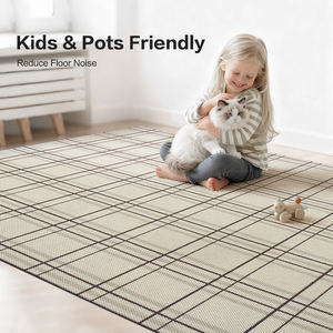 Dsermer ニュージーランドウール モダン ソリッド ラグジュアリー ブルー 機械製 1枚組 カーペット リビングルーム 大型 ソフトフロアマット 寝室用 - Product Image 4