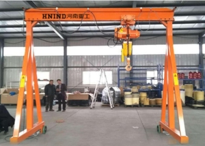 Portable 2 3 5 tonnes grue à portique électrique léger en aluminium 1000kg-10 tonnes entrepôt d'atelier à hauteur réglable - Product Image 5