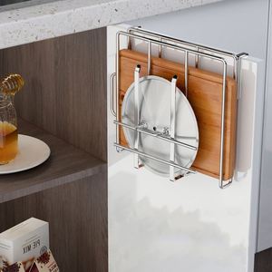 Newest High Quality Stainless Steel Standing Type <b>Kitchen</b> Cabinet Storage <b>Rack</b> Multifunctional Non-folding Storage Holders - Product Image 6