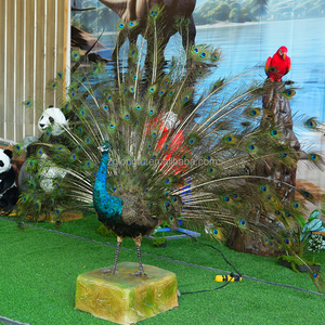 Chim công viên sinh thái Vườn thực vật nghệ thuật Prop Robot animatronic hoạt hình cơ điện Chim Chim Con Công để bán - Product Image 5