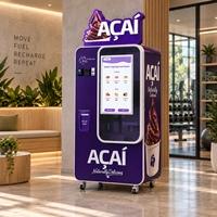 Distributeur automatique d'açai avec paiement sans espèces pour les campus universitaires et les bureaux