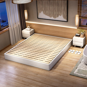 เสื่อทาทามิเตียงไม้ขนาดมาตรฐาน2.2เมตรสำหรับโรงแรมเฟอร์นิเจอร์ห้องนอนที่กำหนดเองได้ - Product Image 4