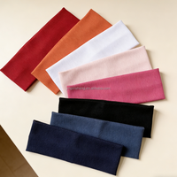 Bandeau coréen large élastique antidérapant réutilisable pour femme, idéal pour le lavage du visage, le maquillage, le sport, le SPA et le yoga, personnalisable en tricot