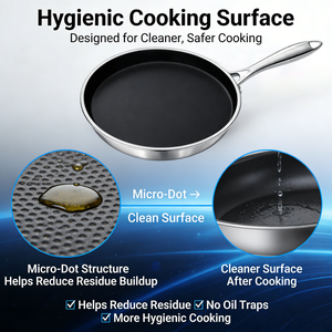 Sartén Premium de 30 cm para Huevos, Revestimiento Cerámico G8, Libre de PFAS, Acero Inoxidable, para una Cocina Saludable, UE - Product Image 2