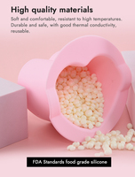 Waxkiss échantillon gratuit épilation cire utiliser un seul amour en forme de coeur Silicone cire fondants Pots beauté Spa Salon à vendre