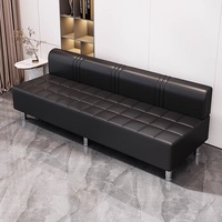 Chaise d'attente pour salon de coiffure, en bois, avec accoudoirs pliables, style minimaliste moderne, banquette d'attente pour invités, espace lounge, réception, canapé de bureau