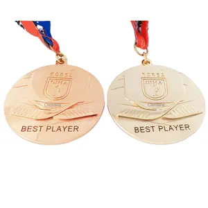 Hockey Medal Factory Gold Silver Copper Best Player Award Medallion For Hockey Competition