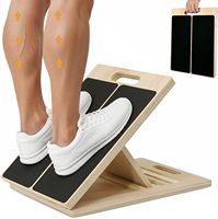 Planche d'étirement inclinée en bois réglable pour les mollets, idéale pour le sport et les jeux
