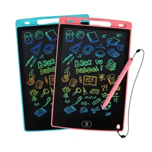 Bloco de mensagens eletrônicas para geladeira, tablet portátil de 8.5 polegadas com desenho LCD, almofada de escrita eletrônica para crianças