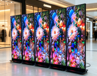 Afficheur LED, écran LED sur pied, affiche publicitaire LED portable, panneau LED WiFi USB, support d'affichage numérique intérieur