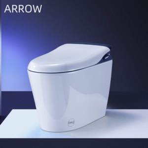 โถสุขภัณฑ์อัจฉริยะ ARROW Luxury WC พร้อมระบบฉีดน้ำอัตโนมัติ ระบบทำความร้อน บิเดต์ รีโมทคอนโทรล แบบตั้งพื้น ชุดอุปกรณ์อัจฉริยะ - Product Image 1