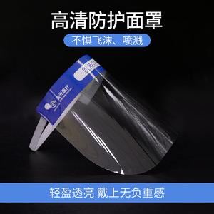 Protector facial transparente de grado médico, antivaho, 220x320 mm, material PET, máscara protectora para uso sanitario - Product Image 2
