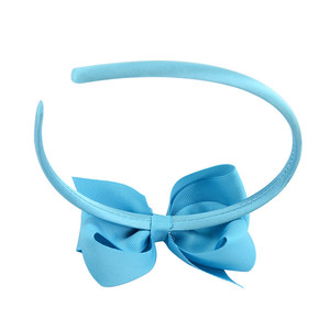 Handmade bé cô gái đầu ban nhạc 4 "tóc Headband Ribbon Bow - Product Image 6