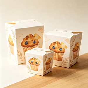 Cajas de embalaje para donuts de panadería, venta al por mayor, personalizadas, impresas, ecológicas, desechables, de papel, para donuts, muffins, galletas - Product Image 3