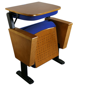 Silla de teatro Jiarunde C-22 con estructura de madera y pasamanos para uso en auditorios escolares - Product Image 5