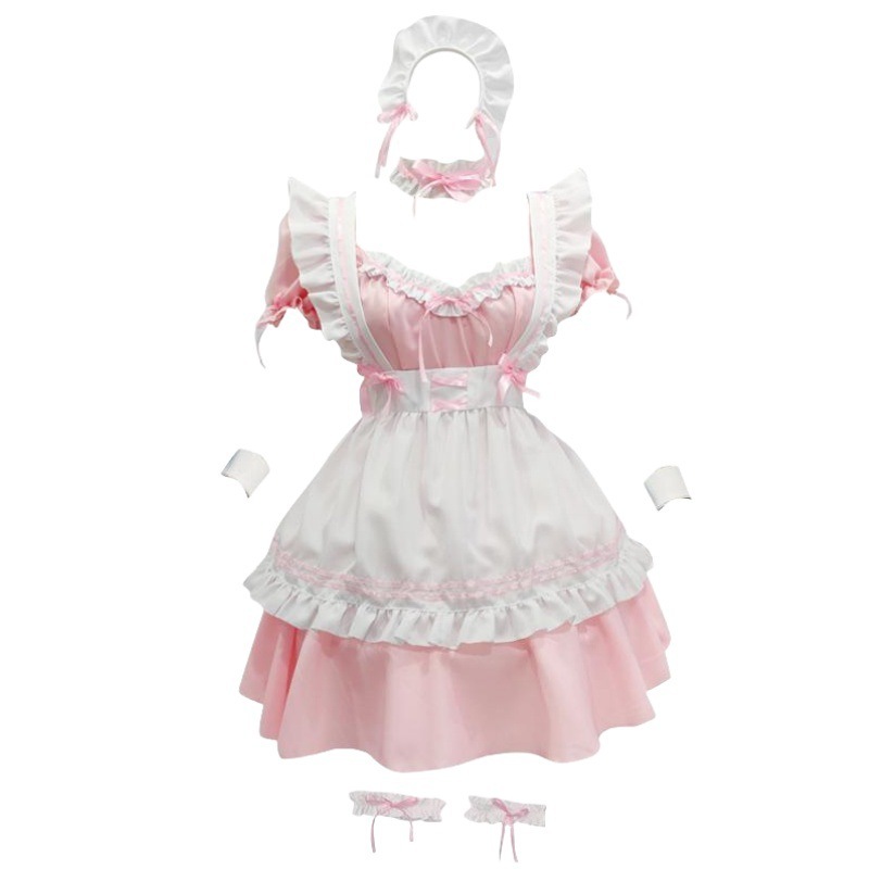 Rose [jupe, tablier, bracelets, anneaux de jambe, ornements de cou, coiffe]