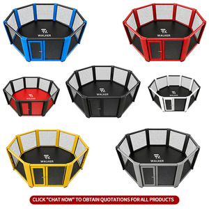 Gabbia Ottagonale in Acciaio Verniciato a Polvere di Qualità 5x5 Metri con Imbottitura Extra Spessa per Club MMA, Sacchi <span class=keywords><strong>da</strong></span> <span class=keywords><strong>Boxe</strong></span> e Tappetini <span class=keywords><strong>da</strong></span> Pavimento - Product Image 4