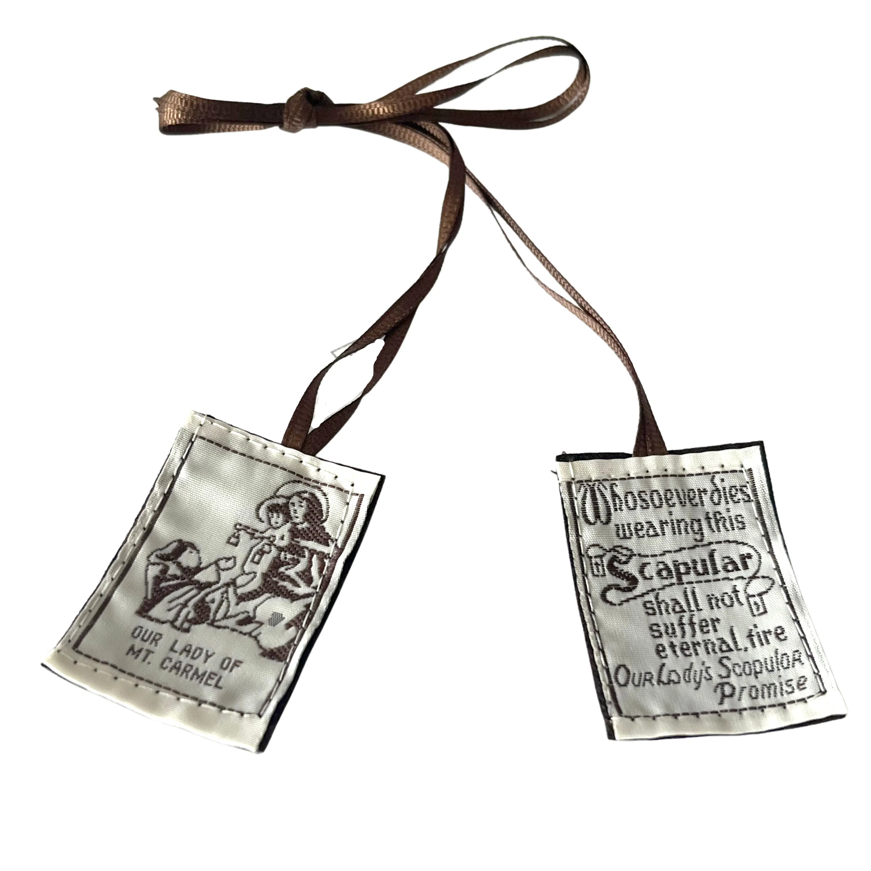 Our Lady of Mount Carmel relijius Brown Scapular Katolik untuk doa