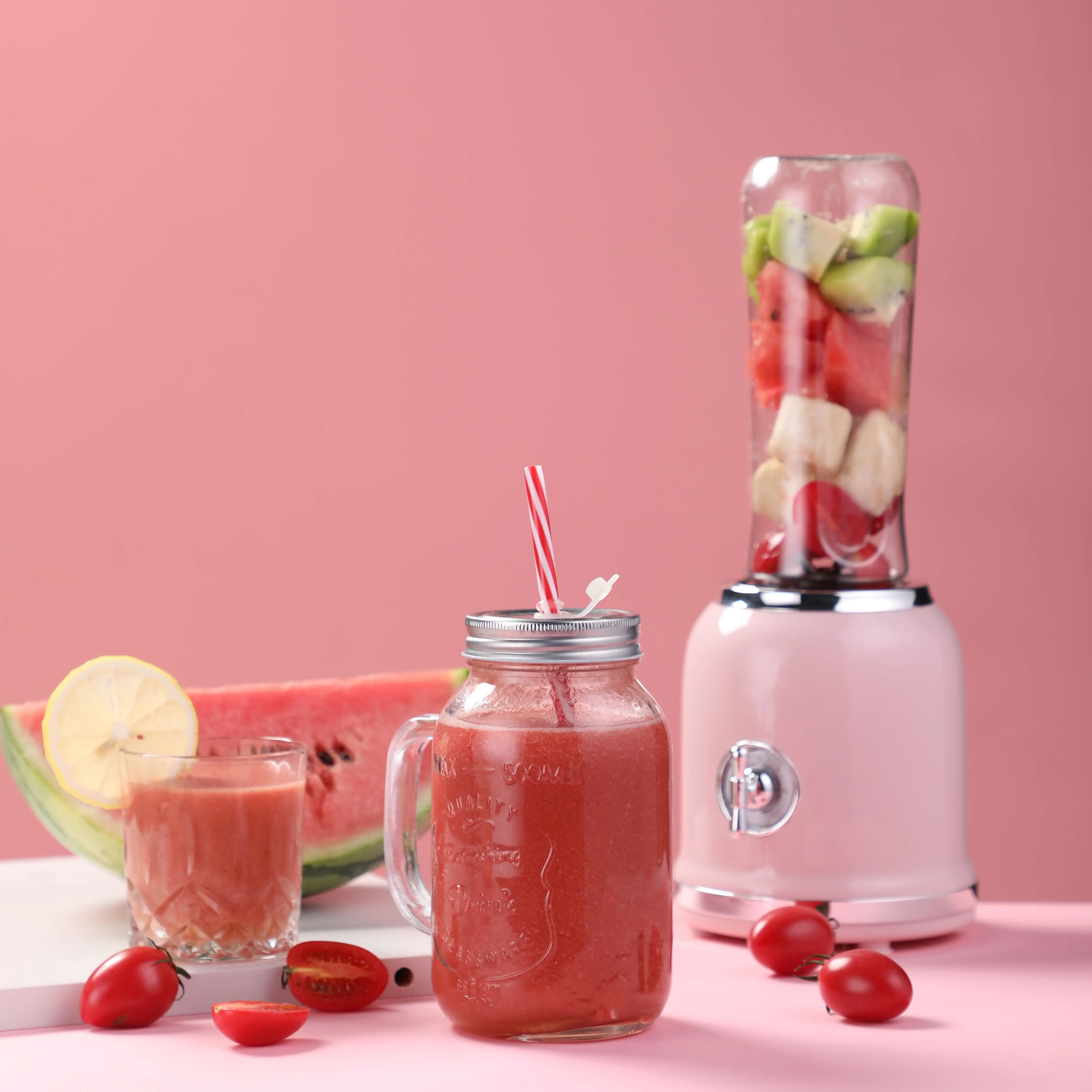 300W Personal Blender Smoothie Blender Tumbler manuale Mini Cup frullatore portatile per spremiagrumi fresco