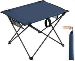 Lightweight Camping Folding Table with Compact Storage Size Side Pocket and Carrying Bag