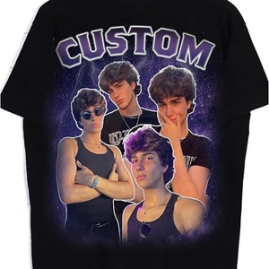 Camisetas Personalizadas para Novio, Camisetas con Foto de Cara de Novio, Regalo de San Valentín, Camisetas Negras para Hombre, Tejidas con Serigrafía - Product Image 4