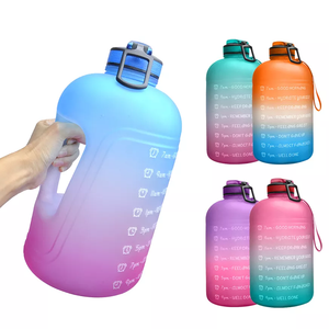Nouveau design sans Bpa 3.78L marqueur de temps sport motivationnel bouteille d'eau en plastique Nuevo diseno de botella de agua de plastico - Product Image 2
