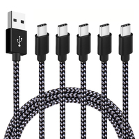 Câble de charge rapide USB A vers Type C en nylon tressé durable de 1 m, 2 m, 3 m