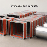 Hochtemperatur-Flexibler Kanalverbinder Lüfter-Vibrationsisolationsgelenk Edelstahl-Silikon-Gewebe Maßgefertigte Größe HVAC