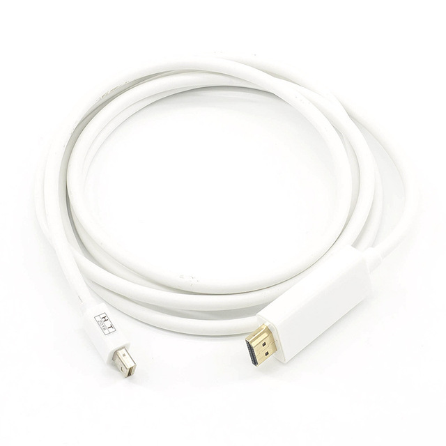 1.8m Mini DP ForHDMI Coaxial Cable Gold Plated Conductor PVC Jacket Aluminum Shell Resolution 4K60Hz for Computer Projector HDTV