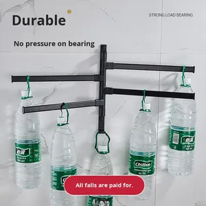 Eioiol Có Thể Gập Lại Tự Dính <span class=keywords><strong>Chrome</strong></span> Kết Thúc Nhôm Thiết Kế Hiện Đại 50-60Cm Phòng Tắm Khăn Đường Sắt Chủ Giá Kệ Treo Móc - Product Image 3