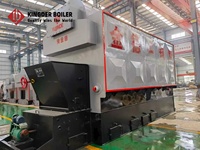 Boiler Uap Grate Reciprocating Biomassa DZW 4Ton/jam Pabrik Asli, Boiler Berbahan Bakar Serpihan Kayu dan Kulit Kelapa untuk Industri Makanan dan Tekstil