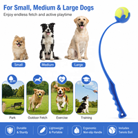Lanceur de balles de tennis pour chien en PP avec poignée antidérapante, lanceur longue distance pour jeux en extérieur