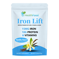 Eisen-Lift-Pulver mit Folat & Natrium für die kognitive Entwicklung von Erwachsenen, Ferritin- & Hämoglobin-Boost – Tägliche Portion