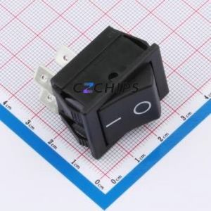 C1350ALAAF Rocker Switch Switch ( Rocker Color: Black )( Rated Voltage (AC): 24V )( Rated Voltage (DC): 250V ) - Product Image 1