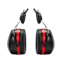 Casque de sécurité HDPE résistant aux chocs avec serre-tête réglable pour l'exploitation minière et la construction, protège-oreilles anti-bruit, ajustement confortable 1