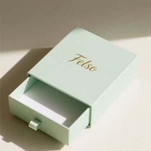 Boîte cadeau de luxe personnalisée avec logo, emballage à tiroir, design coulissant, impression en relief pour petits bijoux, parfums, boîte en carton rigide - Product Image 5