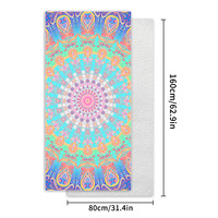 FF4059 UPF50 + voyage piscine Yoga grande serviette de plage très absorbant léger surdimensionné sans sable microfibre serviette de plage