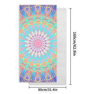 FF4059 UPF50 + 旅行スイムプールヨガ大型ビーチタオル高吸収軽量オーバーサイズサンドフリーマイクロファイバービーチタオル - Product Image 2