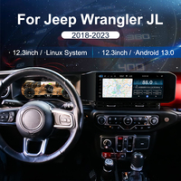 NaviHua Dual Screen Android 13 GPS Navigation AutoStereo Speedometer Digital Cluster Linux System pour Jeep Wrangler JL 2018 2023