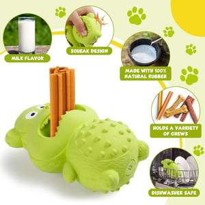 Atacado Durable Rubber <span class=keywords><strong>Dog</strong></span> Chew Toy | Duas caras macaco lento alimentador Squeaky brinquedo para mastigadores agressivos - Product Image 2