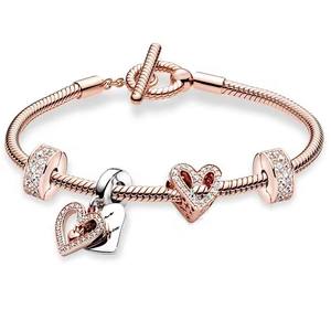 Abalorio de Plata de Ley 925 Original con Diseño de Océano Azul, Compatible con <span class=keywords><strong>Pulseras</strong></span> <span class=keywords><strong>Pandora</strong></span> para Mujer, Joyería Romántica y Exquisita para Regalo - Product Image 5