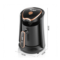 Cafetera Turca RAF R.103 de 300 ml y 600 W, Cafetera de un Solo Toque para Preparar Té y Café Turco