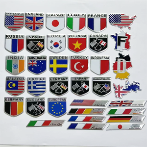 Autocollant de voiture personnalisé en métal et ABS, logo sportif, étanche, <span class=keywords><strong>carte</strong></span> du monde (États-Unis, Allemagne, Royaume-Uni, <span class=keywords><strong>France</strong></span>), drapeau, emblème de carrosserie, style automobile - Product Image 2