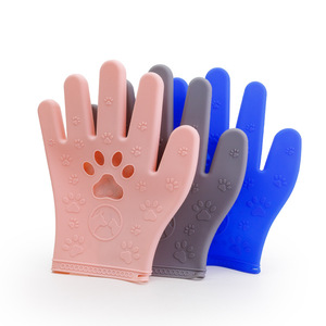 Gant de massage et de bain en silicone pour l'élimination des poils de chat, idéal pour le toilettage transfrontalier - Product Image 3