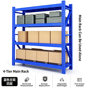 Steel Frame 5 <b>Shelf</b> Smooth Glide Wheels Reinforced Industrial Use Storage Rack With Casters For Warehouse With Casters Set - Product Image 6