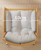 Chaise inclinable pivotante pour adulte en rotin rétro en bois pour chambre et balcon pour les loisirs pause déjeuner sommeil-utilisation en extérieur