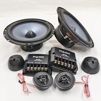 Sistem Speaker Mobil 2-Way 6.5 Inch 500W Woofer Tweeter dan Crossover untuk Proyek Audio OEM