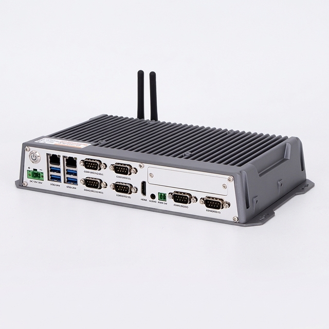 Wide Voltage Input Industrial Embedded Fanless Mini Box PC Digital I/O for IoT / IIoT/Industry 4.0
